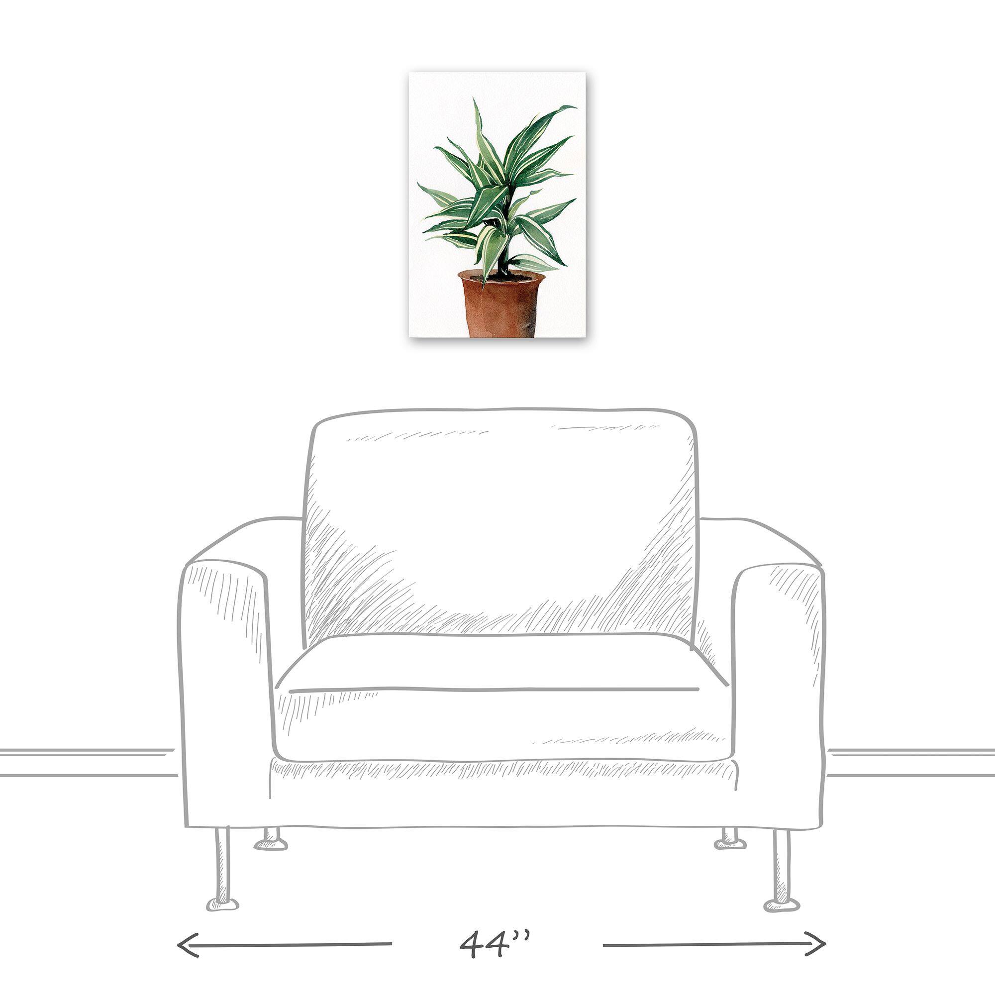 Leafy Green Potted Plant 11" x 14" Canvas Wall Art